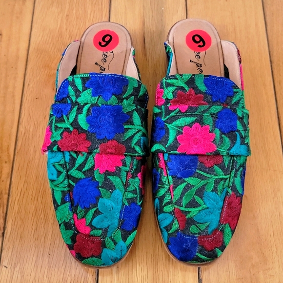 Free People Shoes - Free People bright Floral Brocade At Ease slide on mule 6